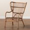 Baxton Studio Lamaria Modern Bohmenian Natural Brown Antique Rattan Armchair 219-12715-ZORO - alternate 2